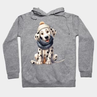 Winter Dalmatian Dog Hoodie